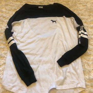 Vs Pink long sleeve open back tee